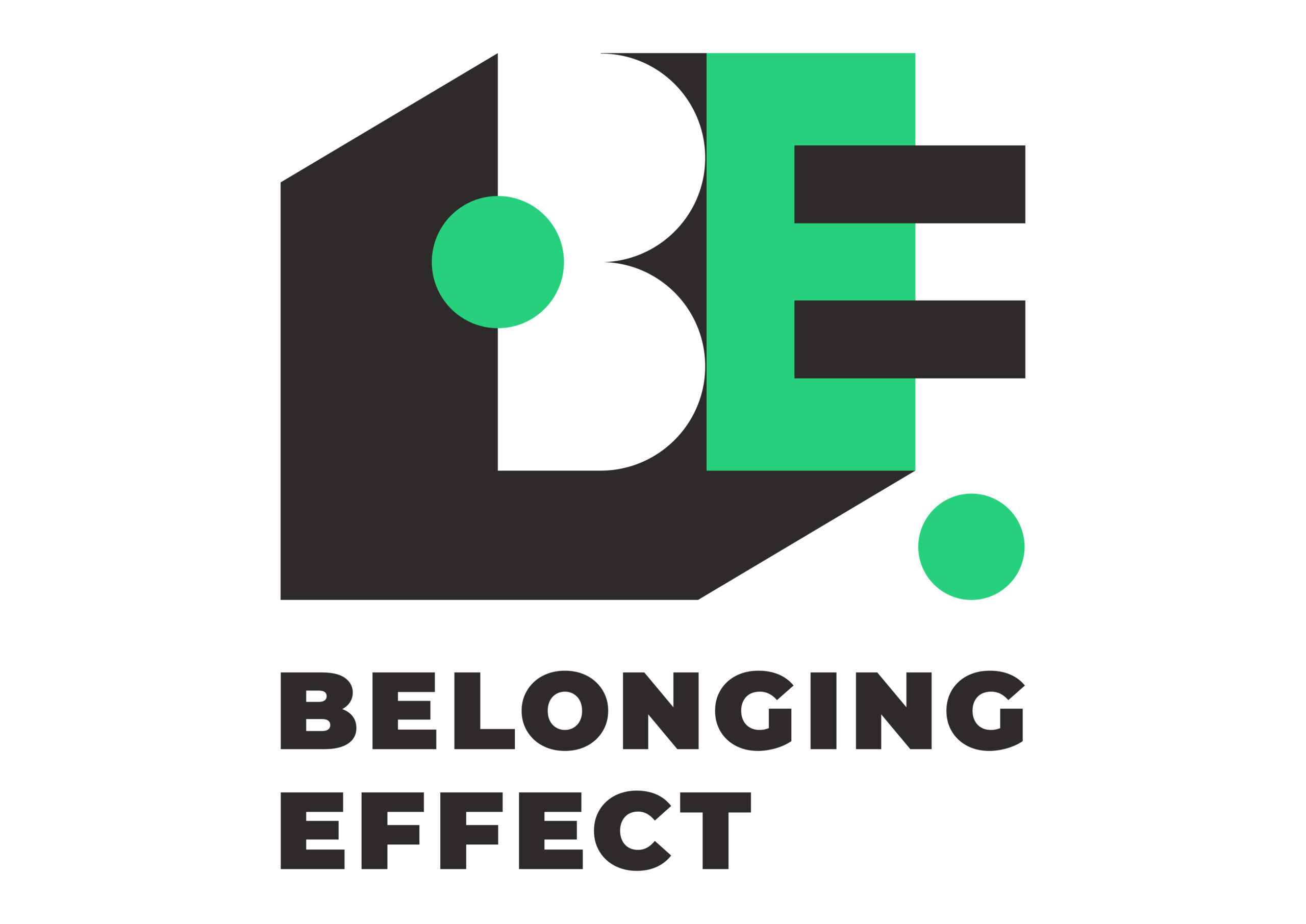 BE rebrand logo stack Belonging Effect logo